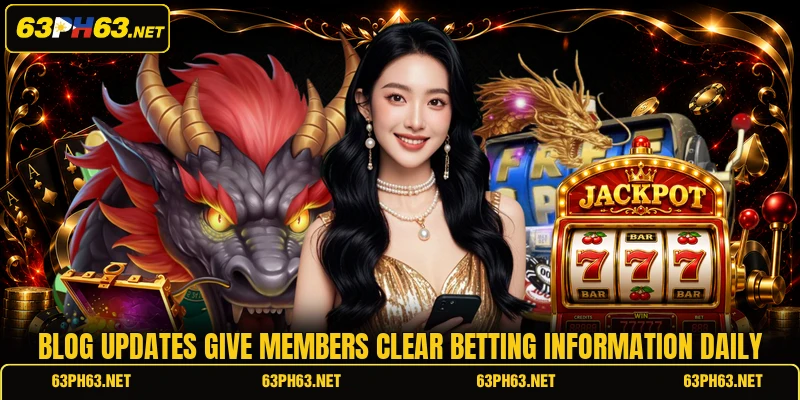Blog updates give members clear betting information daily