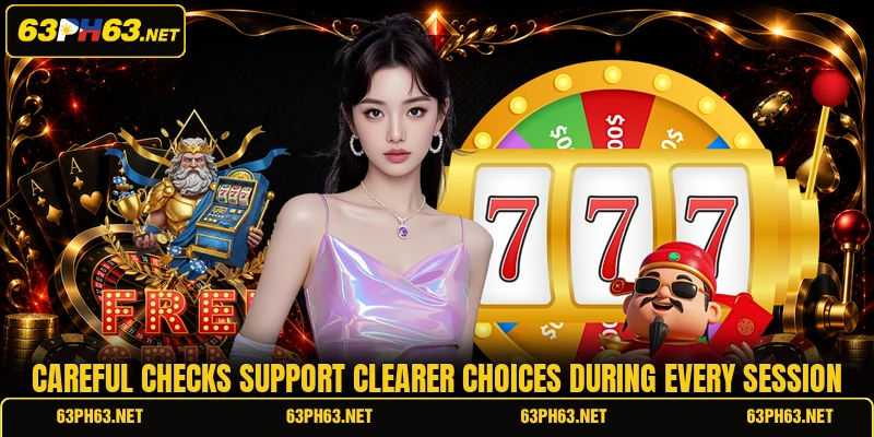 Careful checks support clearer choices during every session