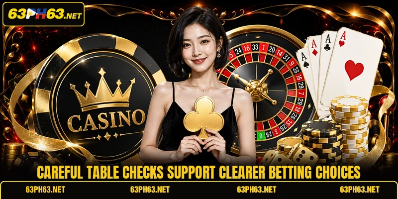Careful table checks support clearer betting choices