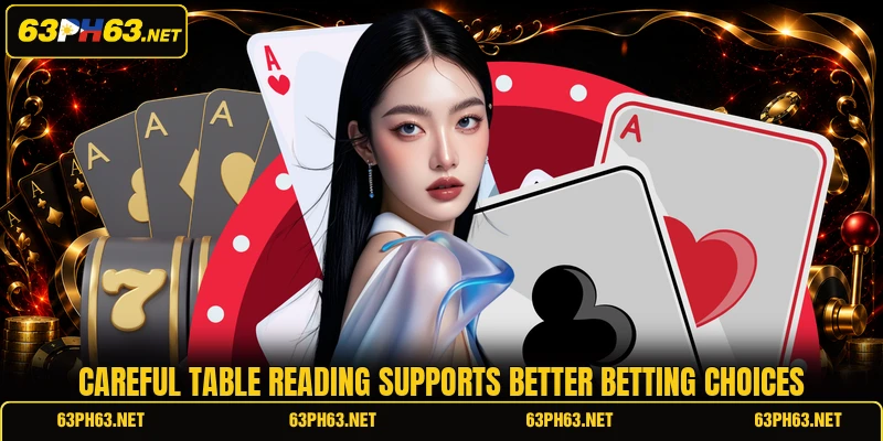 Careful table reading supports better betting choices