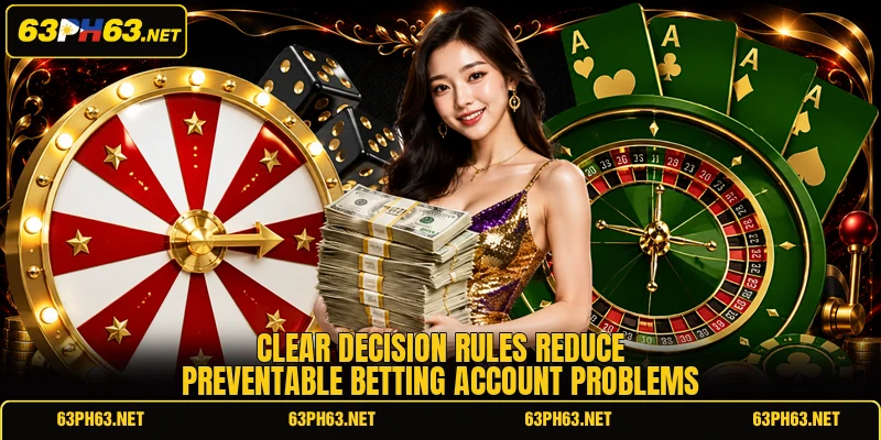 Clear decision rules reduce preventable betting account problems