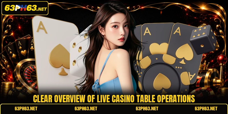 Clear overview of live casino table operations
