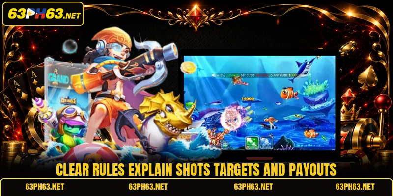 Clear rules explain shots targets and payouts
