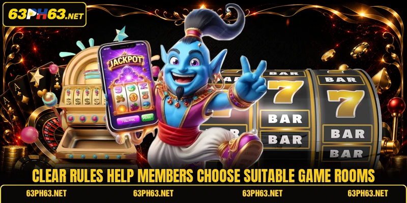 Clear rules help members choose suitable game rooms