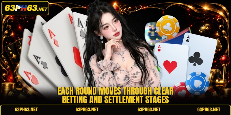 Each round moves through clear betting and settlement stages
