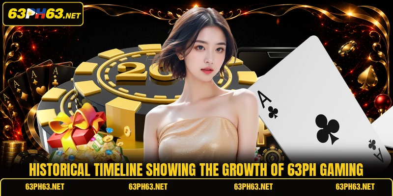 Historical timeline showing the growth of 63PH gaming