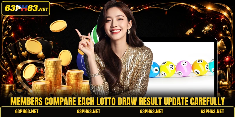 Members compare each lotto draw result update carefully