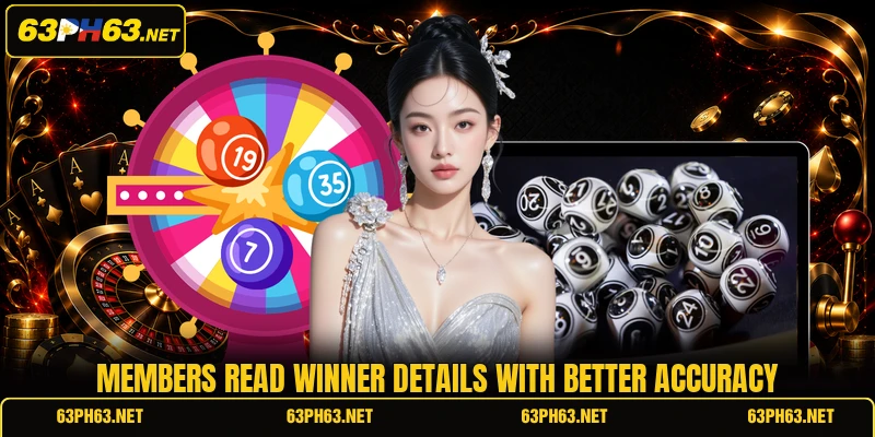 Members read winner details with better accuracy