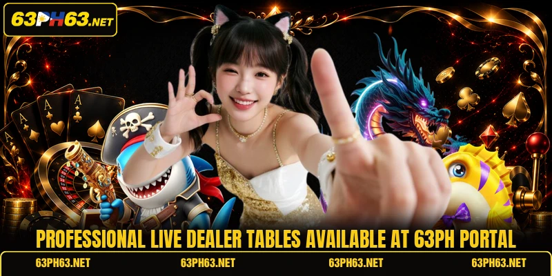 Professional live dealer tables available at 63PH portal