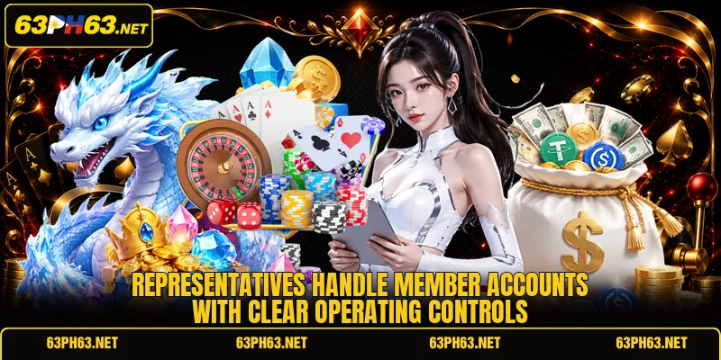 Representatives handle member accounts with clear operating controls