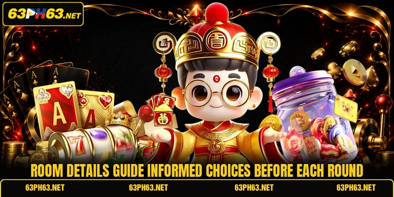 Room details guide informed choices before each round